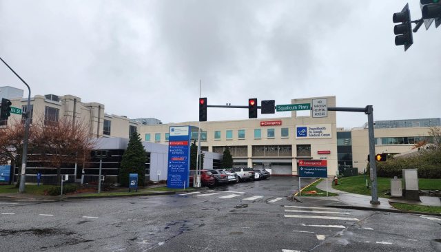 St. Joseph Medical Center Emergency vehicle access at Squalicum and Ellis